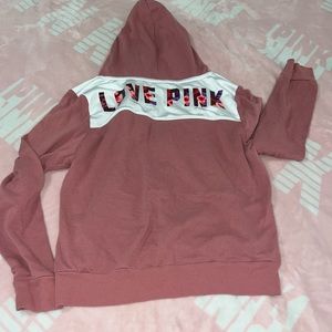 Pink VS | salmon zip up hoodie